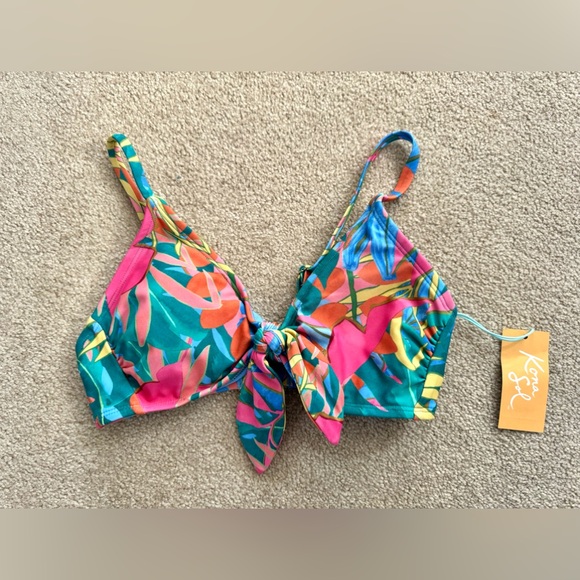 NWT Kona Sol Colorful Two Piece Bikini, Size Small - Picture 3 of 7